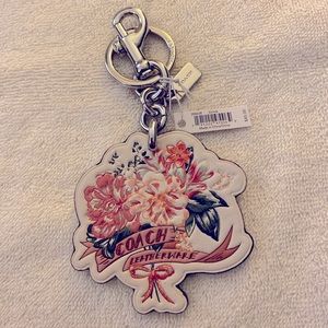 NEW Coach Leather Bouquet Bag Charm with tags
